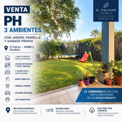 For Sale PH 2-bedroom Nordelta Garden Grill