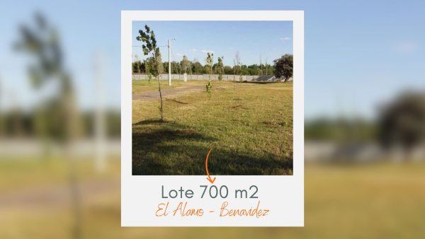 Lot 700 m² for sale in El Alamo Benavidez neighborhood