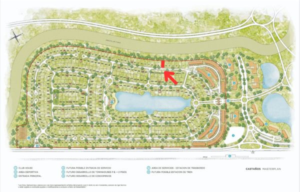 Venta terreno Castaños orient. jardin NE 507m2